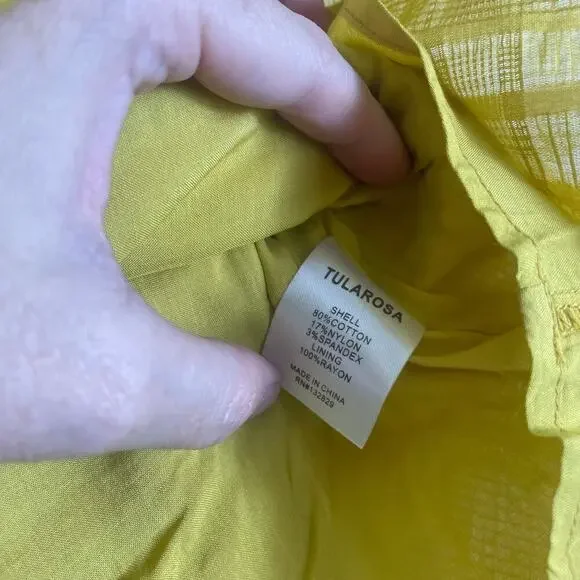 Tularosa Tiered Mini Skirt With Ring Design Yellow Size Small - Picture 5 of 8